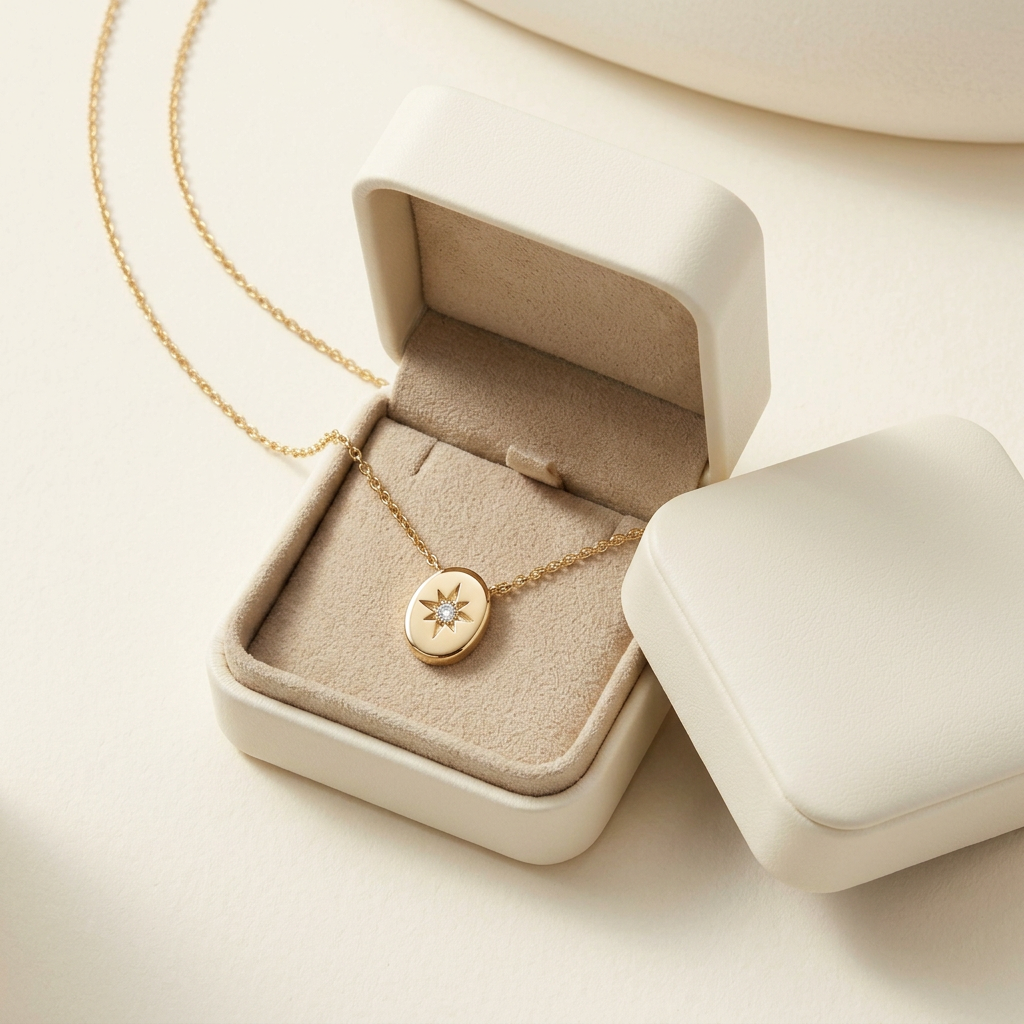 ✨ Gift-Worthy | Golden Starburst Pendant | Elegant Minimalist Necklace