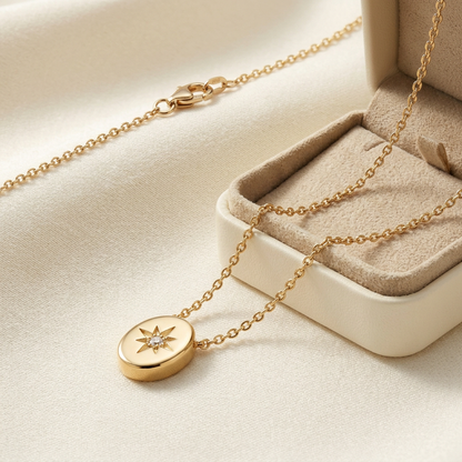 ✨ Gift-Worthy | Golden Starburst Pendant | Elegant Minimalist Necklace
